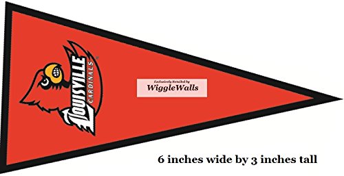 6 Inch Pennant University Louisville Cardinals UL UofL Removable Wall Decal Sticker Art NCAA Home Room Decor 6 by 3 Inches