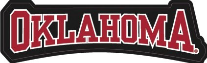 JEEBOX 5 Inch OU University of Oklahoma Sooners Logo Removable Wall Decal Sticker Art NCAA Home Room Decor 5 by 1.5 Inches C