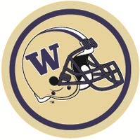 2 Inch Football Helmet UW W University of Washington Huskies Logo Removable Wall Decal Sticker Art NCAA Home Room Decor 2 1/4 Inches