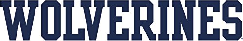 8 Inch University of Michigan Wolverines UM U-M U of M Logo Removable Wall Decal Sticker Art NCAA Home Room Decor 8 1/2 x 1 1/2 Inches