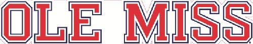 9 Inch Ole Miss Oval Decal University Mississippi Rebels U of M Logo MS Removable Wall Sticker Art NCAA Home Room Decor 9 by 1 1/2 Inches