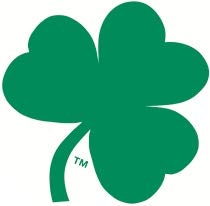 2 1/2 Inch Notre Dame Green Shamrock Logo Decal University of Notre Dame Fighting Irish ND Removable Wall Sticker Art NCAA Home Room Decor