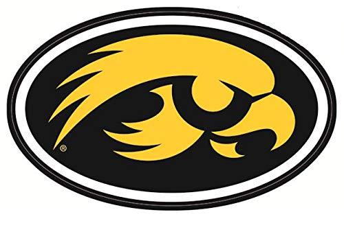 3 Inch UI Tigerhawk Logo Decal University of Iowa Hawkeyes Removable Wall Sticker Art NCAA Home Room Decor 2 1/2 by 1 1/2 Inches