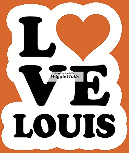 3 Inch Louis Tomlinson One Direction 1D Wall Decal Sticker Removable Peel Self Stick Adhesive Vinyl Decorative Art Room Home Decor Girls Room Decor 3 by 3 1/2 inches