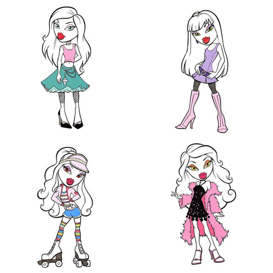 Bratz Retro - Peel & Stick - 16 Large Wall Stickers/Stickup Wallies
