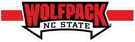 6 Inch North Carolina NC College University Wolfpack NCSU Logo Removable Wall Decal Sticker Art NCAA Home Room Decor 6 by 2 Inches
