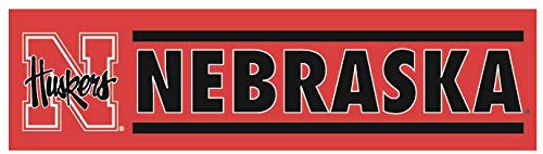 9 Inch Nebraska University Huskers NU Cornhuskers Logo Removable Wall Decal Sticker Art Home Room Decor 9 by 2 Inches