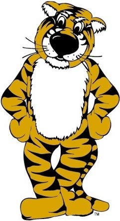 6 Inch Truman The Tiger Decal MU University of Missouri Mizzou Tigers M Logo MO Removable Wall Sticker Art NCAA Home Room Decor 3 by 6 Inches
