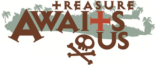 11 Inch Treasure Awaits Us Decal Jake and The Neverland Pirates Repositionable Removable Peel Self Stick Wall Sticker Art Home Decor 10 1/2 by 4 1/2 inch