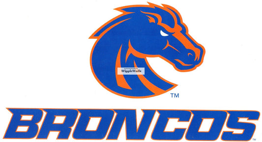 6 Inch Duster Bronco BSU Broncos Boise State University Logo Removable Wall Decal Sticker Art NCAA Home Room Decor 6 by 3 1/2 Inches