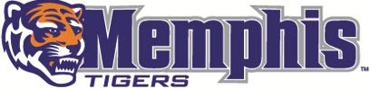 6 Inch UM Tigers Logo Decal University of Memphis Tiger Removable Wall Sticker Art NCAA Home Room Decor 5 1/2 by 1 1/2 Inches