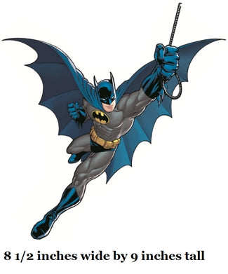 Batman character with bat-shaped cape on a white background