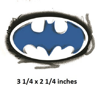 Blue Batman Bat Logo Wall Decal Justice League Removable Sticker Art DC Comics Peel and Stick Home Room Decor 3.25 x 2.25 inches