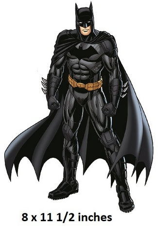 Illustration of a superhero in a black suit with a cape on a white background