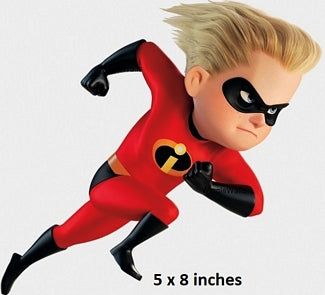 figure of a character in a red superhero costume with a black mask on a white background.