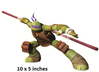  figure of a turtle character with a red weapon on a white background