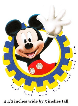 Gear Cameo Wall Decal Mickey Mouse Clubhouse Removable Sticker Art Walt Disney Peel and Stick Home Room Decor 4.5 x 3 inches