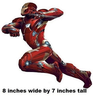 Red superhero suit with gold accents on a white background