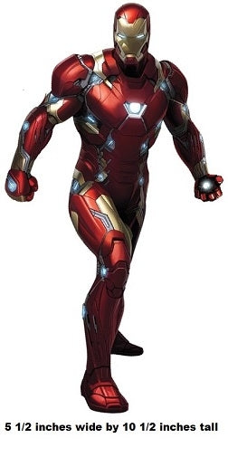 Red superhero suit with gold accents on a white background