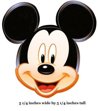 Mickey Mouse head icon with text indicating size