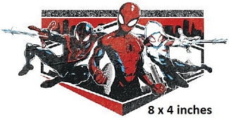 Miles Gwen Peter Parker Trio Wall Decal Spider-Man Removable Sticker Art Marvel Comics Peel and Stick Home Room Decor 8 x 4 inches