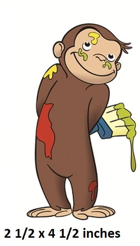 Cartoon monkey character with a banana, holding a piece of paper, on a white background.