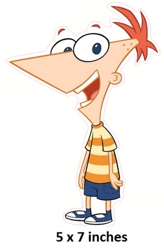 Cartoon character with a wide smile on a white background
