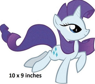 Rarity Wall Decal My Little Pony Removable Sticker Art MLP Peel and Stick Home Room Decor 10 x 9 inches