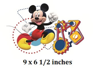 Cartoon character text indicating size 9 x 6 1/2 inches