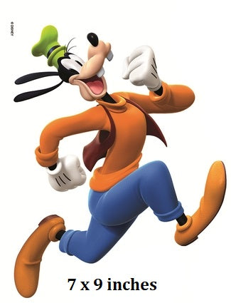 Animated character in orange shirt and blue pants with text '7 x 9 inches' on a white background