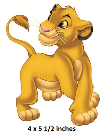 Cartoon lion character on a white background