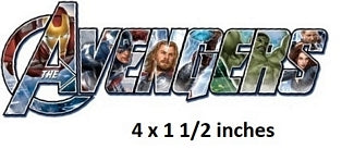 The Avengers Wall Decal Peel & Stick Avengers Art Decor Cling Marvel Comics Wallpaper Sticker Room Decoration 4 x 1.5 inch