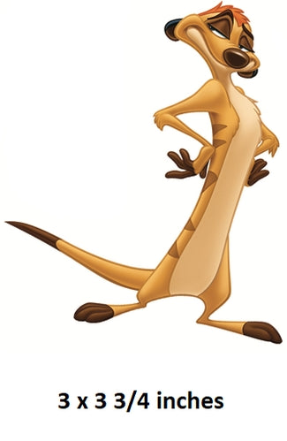 Animated character standing on two legs with text indicating size