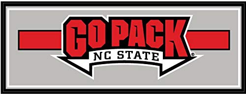 9 Inch GO Pack North Carolina NC College University Wolfpack NCSU Logo Removable Wall Decal Sticker Art NCAA Home Room Decor 9 by 3 Inches