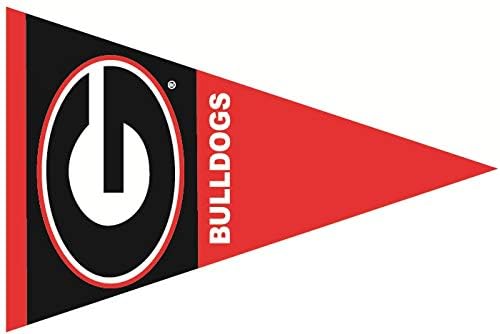 9 inch Uga Pennant Flag Georgia Bulldogs Power Logo Removable Wall Decal Sticker Art Home Room Decor 9 by 6 Inches