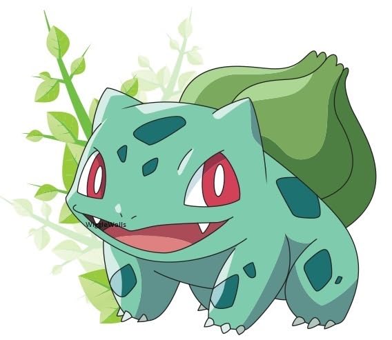 5" Bulbasaur Peel and Stick Wall Decal Decorative Vinyl Sticker Kids Room Art Home Decor Bedroom Decoration 4 3/4 x 4 inches