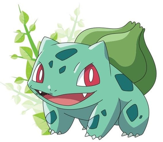 5" Bulbasaur Peel and Stick Wall Decal Decorative Vinyl Sticker Kids Room Art Home Decor Bedroom Decoration 4 3/4 x 4 inches
