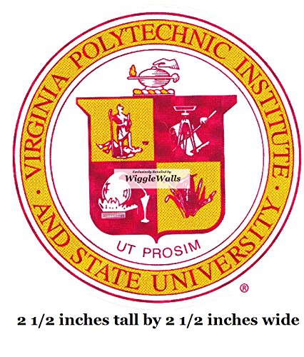 2 Inch VT Logo Polytechnic Institute and State University VT Hokies Removable Wall Decal Sticker Art NCAA Home Room Decor 2.5 by 2.5 Inches