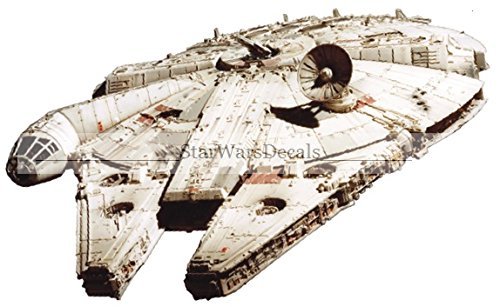 8 Inch Rebel Alliance Millenium Falcon Han Solo Ship Star Wars Classic Episode Iv Removable Wall Decal Sticker Art Home Decor Kids Room-7 3/4 Inches Wide by 4 Inches Tall