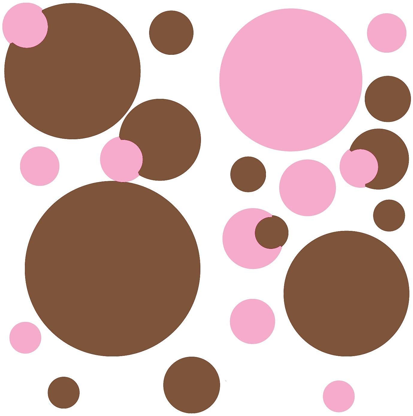 RoomMates RMK1246SCS Just Dots Blue and Brown Peel & Stick Wall Decals