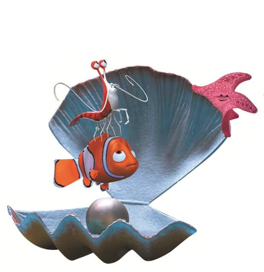 8 Inch Nemo Oyster Shell Wall Decal Removable Peel Self Stick Sticker Art Home Kids Room Decor Decoration - 8 by 7 1/2 inches