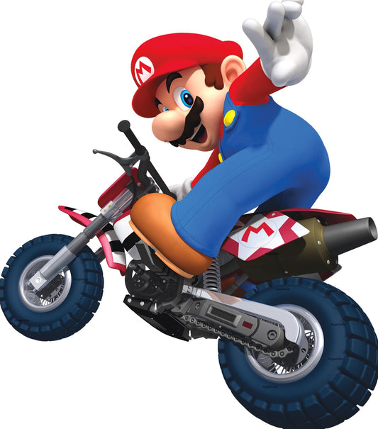 7 Inch Motorcycle Bike Mario Kart Wii Brothers Removable Wall Decal Sticker Art Home Kids Room Decor Decoration - 7 by 7 inches
