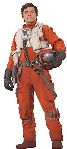 10 Inch Poe Dameron Resistance Pilot X Wing Star Wars Removable Wall Decal Sticker Art Home Decor Kids Room-4 1/2 x 10 1/2 Inch