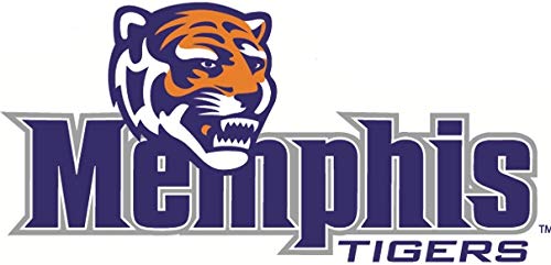 8 Inch UM Tigers Logo Decal University of Memphis Tiger Removable Wall Sticker Art NCAA Home Room Decor 8 by 4 Inches