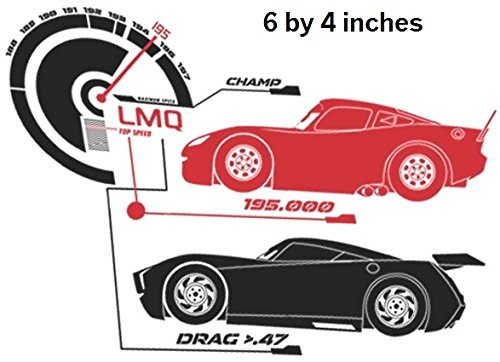 6 Inch Lightning McQueen Verses Jackson Storm Wall Decal Sticker Disney Pixar Cars 3 Movie Removable Peel Self Stick Adhesive Vinyl Decorative Art Room Home Decor Kids Room Racing Decor 6 by 4 inch