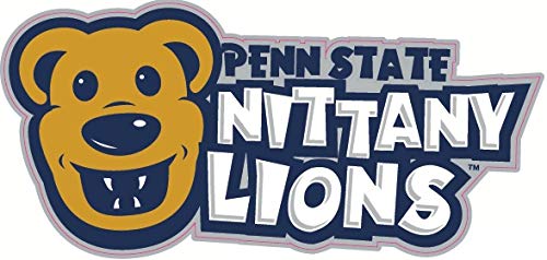 5 Inch Penn State Lion Mascot Decal Lions Pennsylvania University PSU Removable Repositionable Peel Self Stick Wall Sticker Art NCAA Home Room Decor 5 by 2 inches