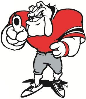 3 Inch UGA Hairy Dog Logo University of Georgia Bulldogs Mascot Removable Wall Decal Sticker Art NCAA Home Room Decor 3 by 3.5 Inches