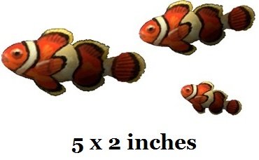 4 PCS Clownfish School Clown Fish Finding Nemo Removable Peel Self Stick Wall Decal Sticker Art Bathroom Kids Room Disney Pixar Home Decor
