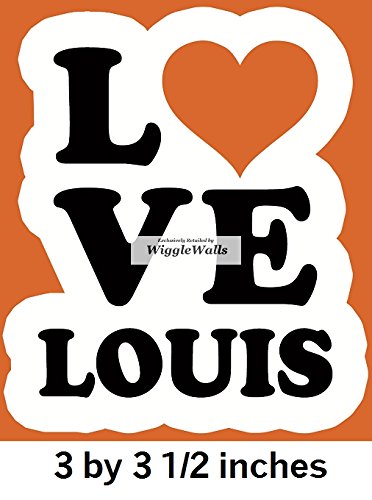 3 Inch Louis Tomlinson One Direction 1D Wall Decal Sticker Removable Peel Self Stick Adhesive Vinyl Decorative Art Room Home Decor Girls Room Decor 3 by 3 1/2 inches