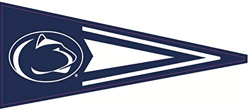 9 Inch Penn State Pennant Decal Flag Lions Pennsylvania University PSU Removable Repositionable Peel Self Stick Wall Sticker Art NCAA Home Room Decor 9 by 4 inches